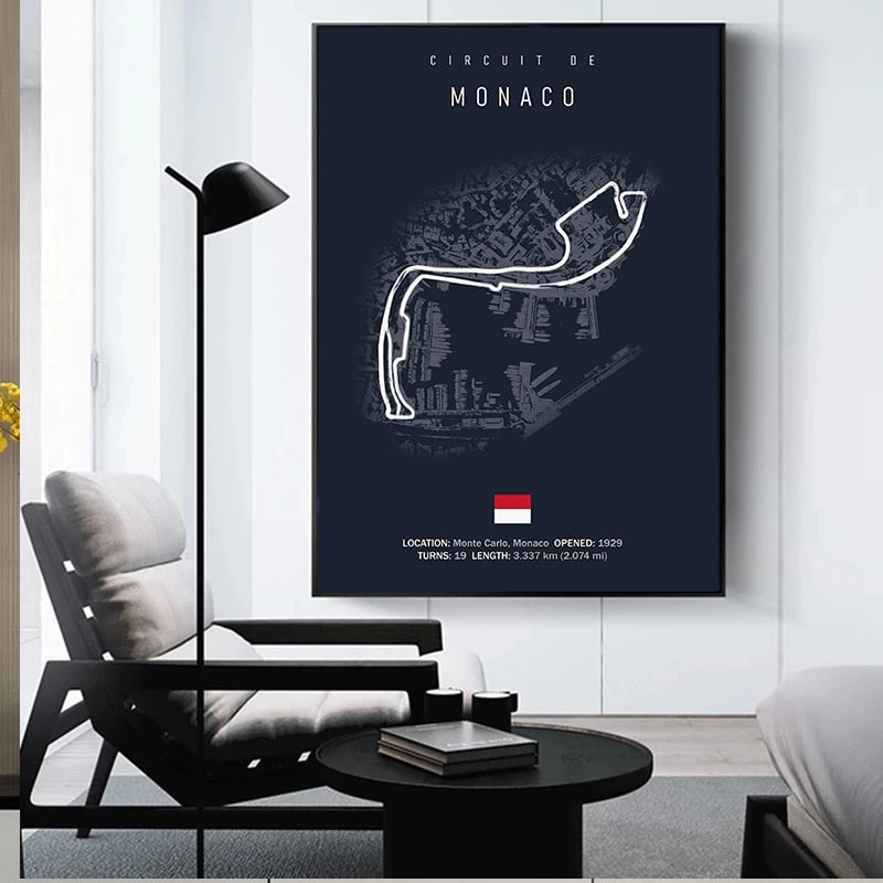 Circuit De Monaco Poster