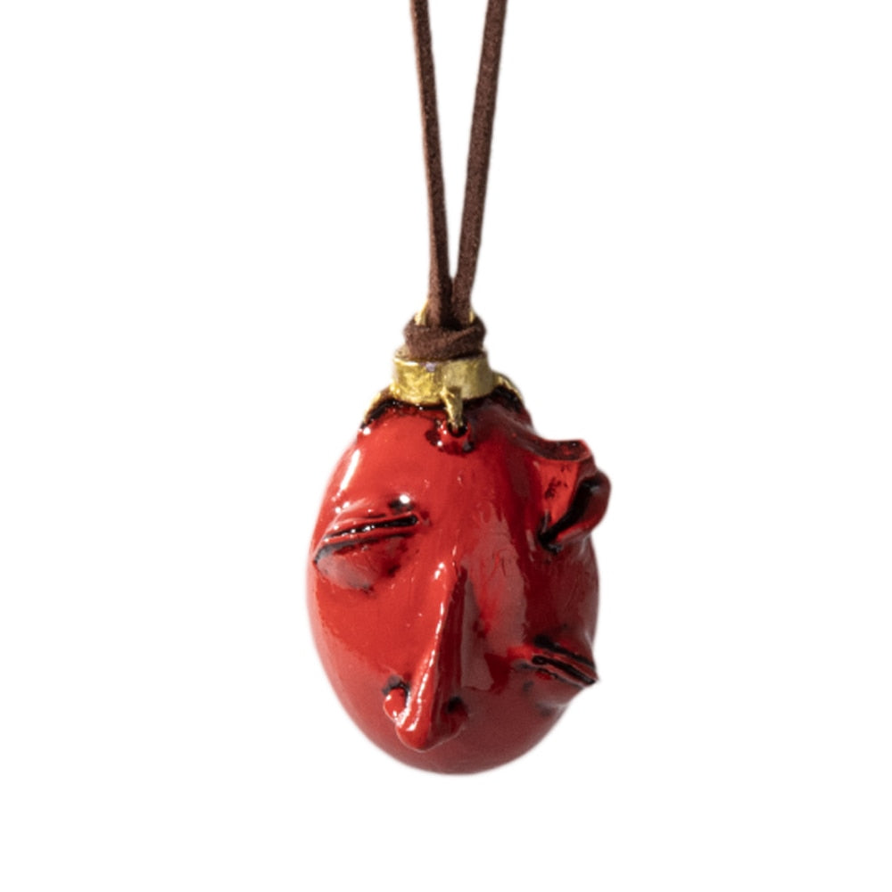 Crimson Behelit Necklace